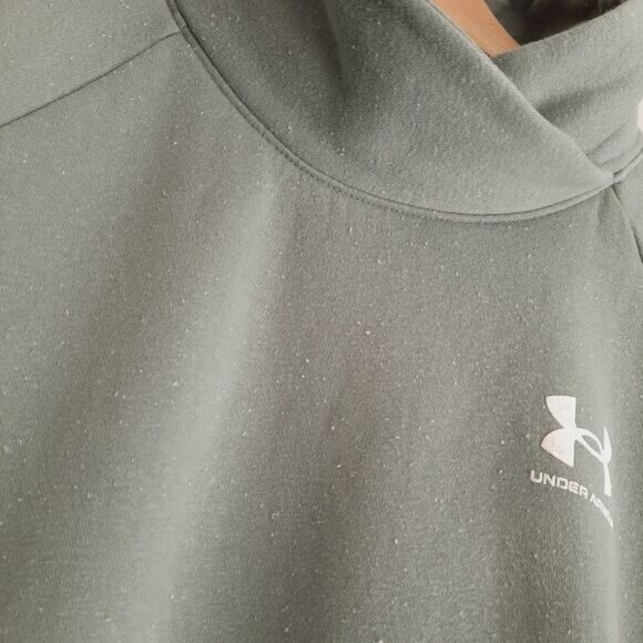 UNDER ARMOUR High Neck Comfy Sweatshirt Sage Green Sz S Flawed - Picture 6 of 13